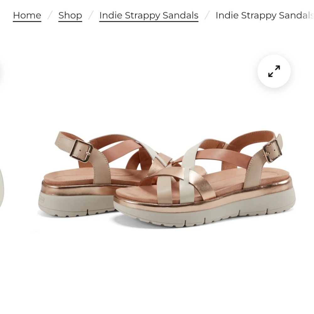 Easy Spirit Indie Strappy Sandals - Ivory
